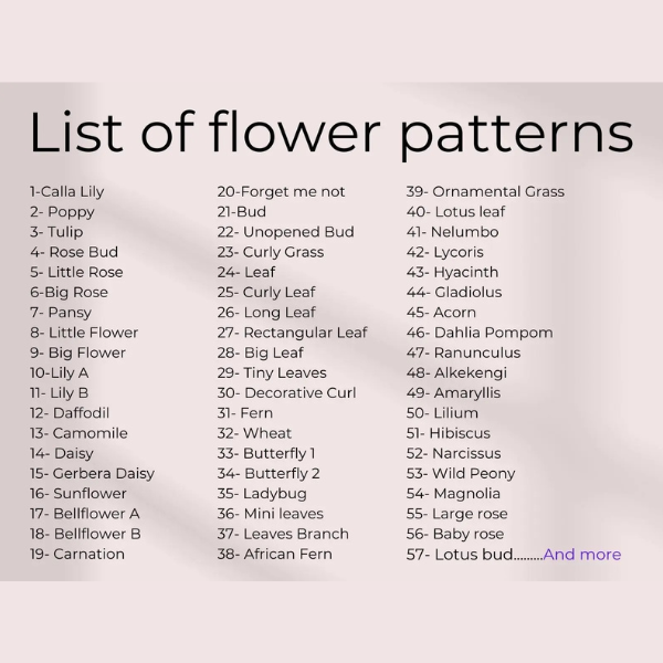 800 Flower Crochet Pattern Bundle