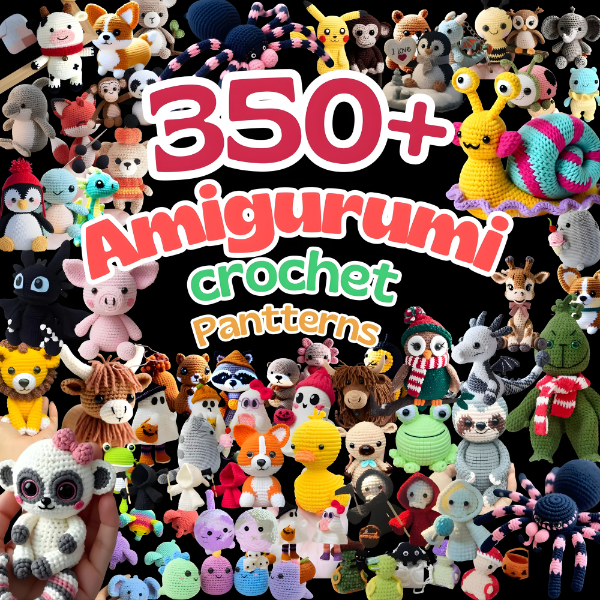 350 Amigurumi Crochet Patterns Bundle, Amigurumi