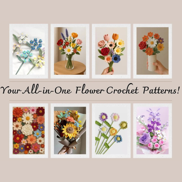 800 Flower Crochet Pattern Bundle