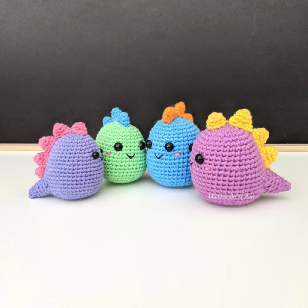 Colourful Dino Crochet Pattern