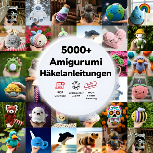 .5000+ Amigurumi Crochet Patterns Bundle, Plushies, Animals, Characters
